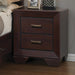Fenbrook Dark Cocoa Two Drawer Nightstand - One Stop Furniture