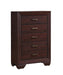 Fenbrook Dark Cocoa Five Drawer Chest - One Stop Furniture