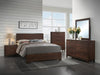 Edmonton Transitional Rustic Tobacco California King Bed - One Stop Furniture