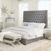 Camille Grey Upholstered Queen Bed - One Stop Furniture