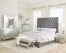Camille Grey Upholstered King Bed - One Stop Furniture