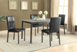 Garza Black Upholstered Side Chair - One Stop Furniture