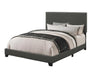 Boyd Upholstered Charcoal California King Bed - One Stop Furniture