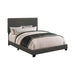 Boyd Upholstered Charcoal Twin Bed - One Stop Furniture