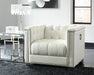 Chaviano Contemporary White Chair - One Stop Furniture