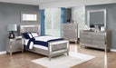 Leighton Contemporary Metallic Twin Bed - One Stop Furniture