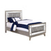 Leighton Contemporary Metallic Twin Bed - One Stop Furniture