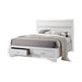 Miranda Contemporary White California King Storage Bed - One Stop Furniture