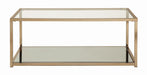 Calantha Modern Chocolate Chrome Coffee Table - One Stop Furniture