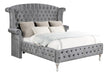 Deanna Bedroom Traditional Metallic Eastern King Bed - One Stop Furniture