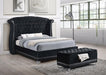 Barzini Black Upholstered King Bed - One Stop Furniture