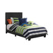 Dorian Black Faux Leather Upholstered Twin Bed - One Stop Furniture