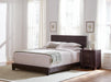 Dorian Brown Faux Leather Upholstered King Bed - One Stop Furniture