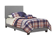 Dorian Grey Faux Leather Upholstered Twin Bed - One Stop Furniture