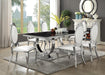 Antoine Hollywood Glam Silver Dining Table - One Stop Furniture