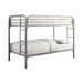 Morgan  Twin over Twin Silver Bunk Bed - One Stop Furniture