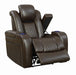 Delangelo Brown Power Motion Recliner - One Stop Furniture