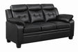 Finley Casual Black Padded Sofa - One Stop Furniture