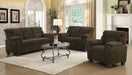 Clementine Casual Brown Loveseat - One Stop Furniture