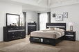 Miranda Contemporary Black Eastern King Bed - One Stop Furniture