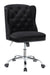 Modern Black Velvet Office Chair - One Stop Furniture