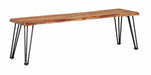 Industrial Natural Acacia Dining Bench - One Stop Furniture