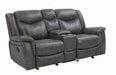 Conrad Transitional Grey Motion Loveseat - One Stop Furniture