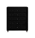 Deanna Contemporary Black and Metallic Chest - One Stop Furniture