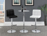 G120356 Contemporary White Adjustable Padded Back Bar Stool - One Stop Furniture