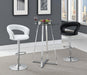 G120346 Contemporary Chrome and Black Bar Stool - One Stop Furniture