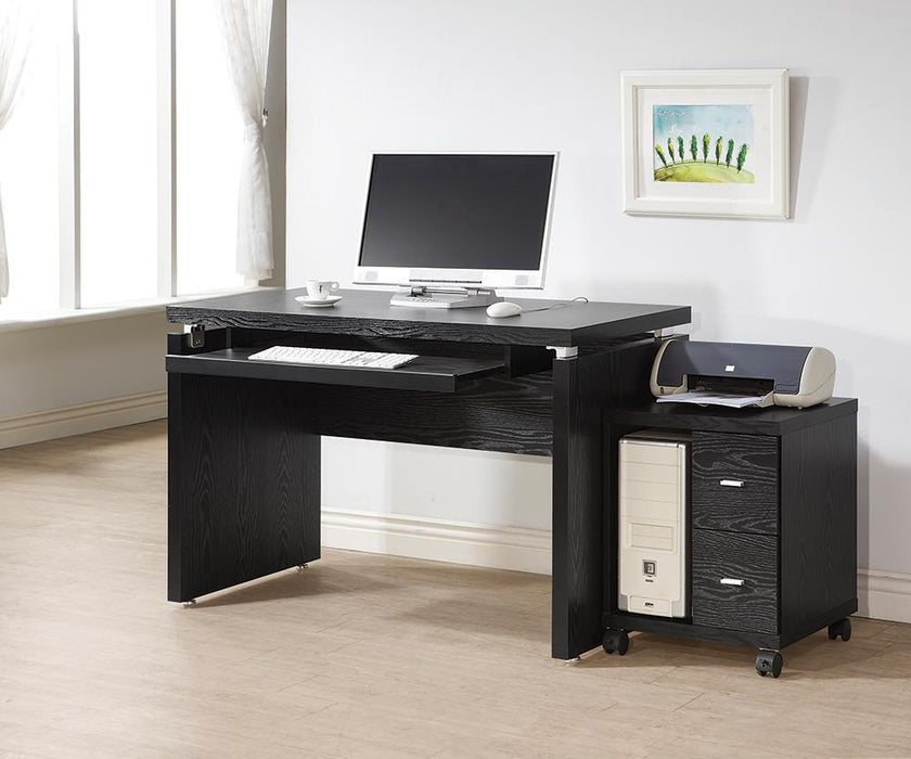G800821 Contemporary Black Oak Computer Desk