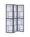 G900102 Contemporary Black Three Panel Screen - One Stop Furniture