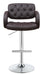 G102556 Contemporary Brown and Chrome Bar Stool - One Stop Furniture