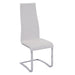 G102310 Contemporary White and Chrome Dining Chair - One Stop Furniture