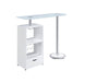 G120452 Contemporary White Bar Table - One Stop Furniture