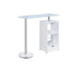 G120452 Contemporary White Bar Table - One Stop Furniture