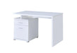 G800110 Contemporary White Executive Desk - One Stop Furniture