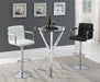 G121095 Contemporary Black and Chrome Adjustable Bar Stool with Arms - One Stop Furniture