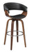 G100205 Contemporary Walnut and Black Bar Stool - One Stop Furniture