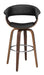 G100205 Contemporary Walnut and Black Bar Stool - One Stop Furniture