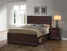 Fenbrook Transitional Dark Cocoa Queen Bed - One Stop Furniture