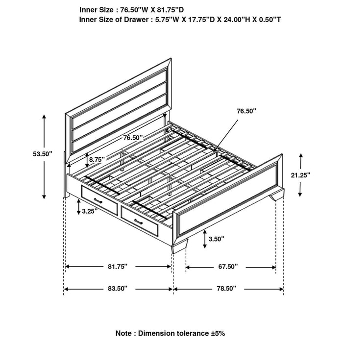 Fenbrook Transitional Dark Cocoa Eastern King Bed