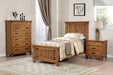Brenner Rustic Honey Twin Bed - One Stop Furniture
