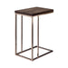 G902932 Contemporary Chocolate Chrome and Chestnut Snack Table - One Stop Furniture