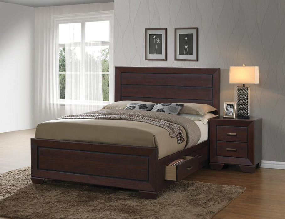 Fenbrook Transitional Dark Cocoa California King Bed