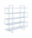 G801304 Contemporary Silver Metal and Glass Bookcase - One Stop Furniture