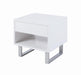 G705698 Contemporary Glossy White End Table - One Stop Furniture