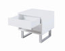 G705698 Contemporary Glossy White End Table - One Stop Furniture