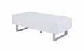 G705698 Contemporary Glossy White Coffee Table - One Stop Furniture
