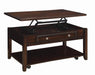 Transitional Walnut Lift Top Coffee Table - One Stop Furniture